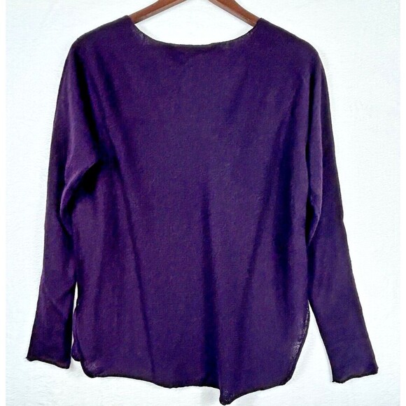 Vince Women's Purple Cashmere Blend Sweater Size S Classic Closet Staple - Picture 2 of 8